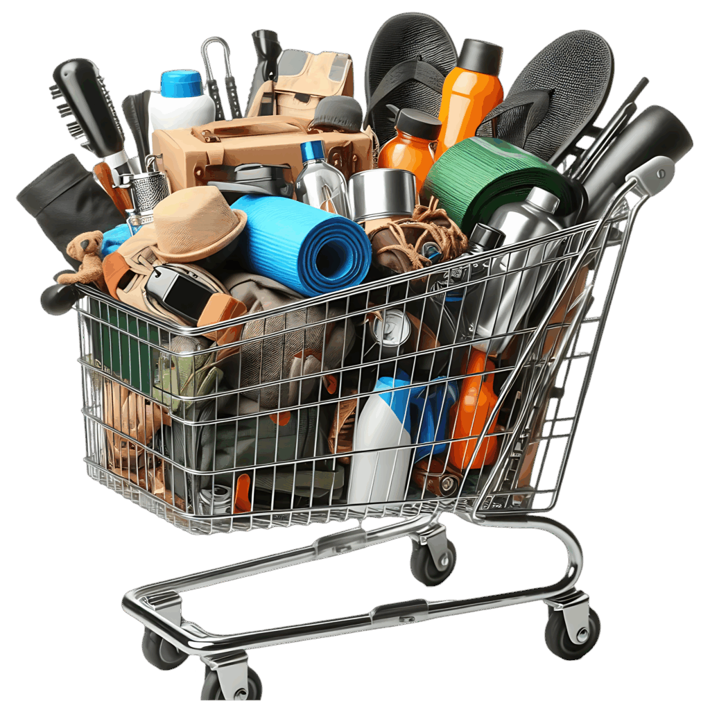 —pngtree—a filled shopping cart overflowing 20857567